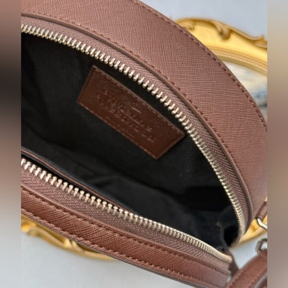 🆕 VIVIENNE WESTWOOD 🧿 NWT Debbie Round Crossbody Bag, Brown & Jacquard - AUTH - Picture 11 of 15